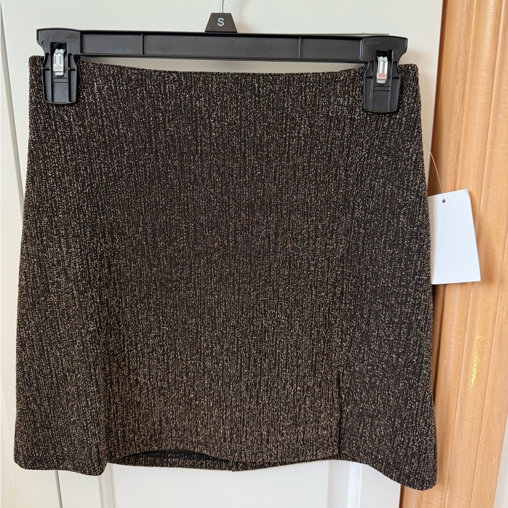 Elegant Black and Gold Sparkly Women's Skirt